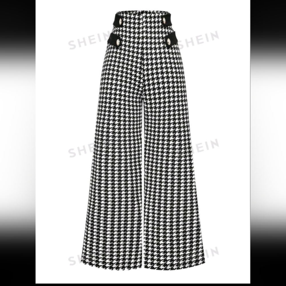 Black and White Checkered Pants